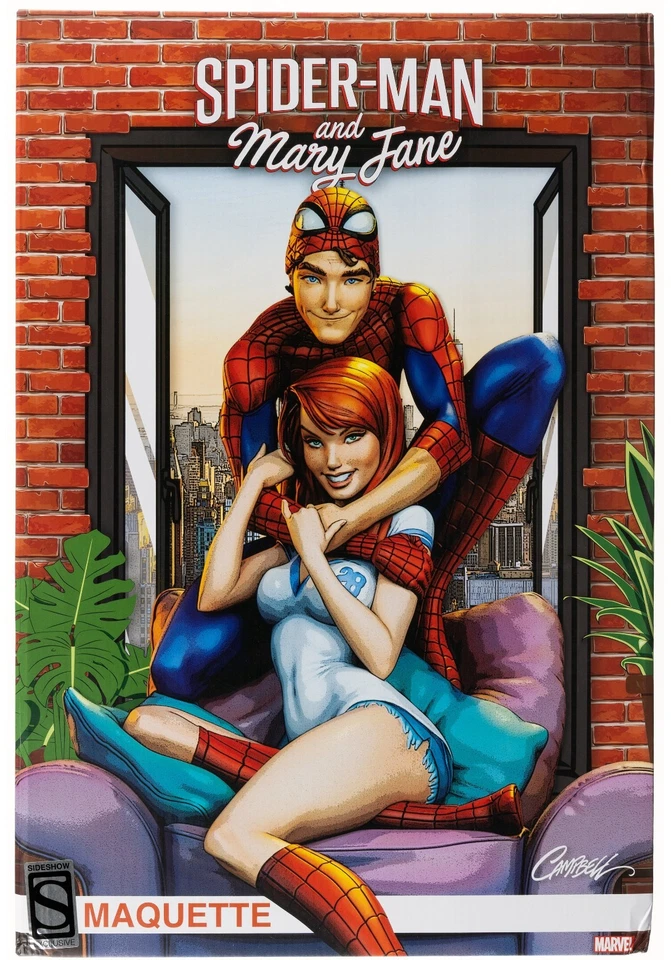 Sellado/NUEVO Spider-Man & Mary Jane LE 575/1250 Exclusivo Maqueta Sideshow ESTATUA Foto 3 de 4