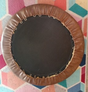 Vintage Miniature Trampoline With Canvas Carrying Case, Rebounder For Exercise