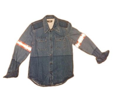 Calvin Klein 205w39nyc Raf Simons Safety Reflective Denim Shirt Jacket Runway S