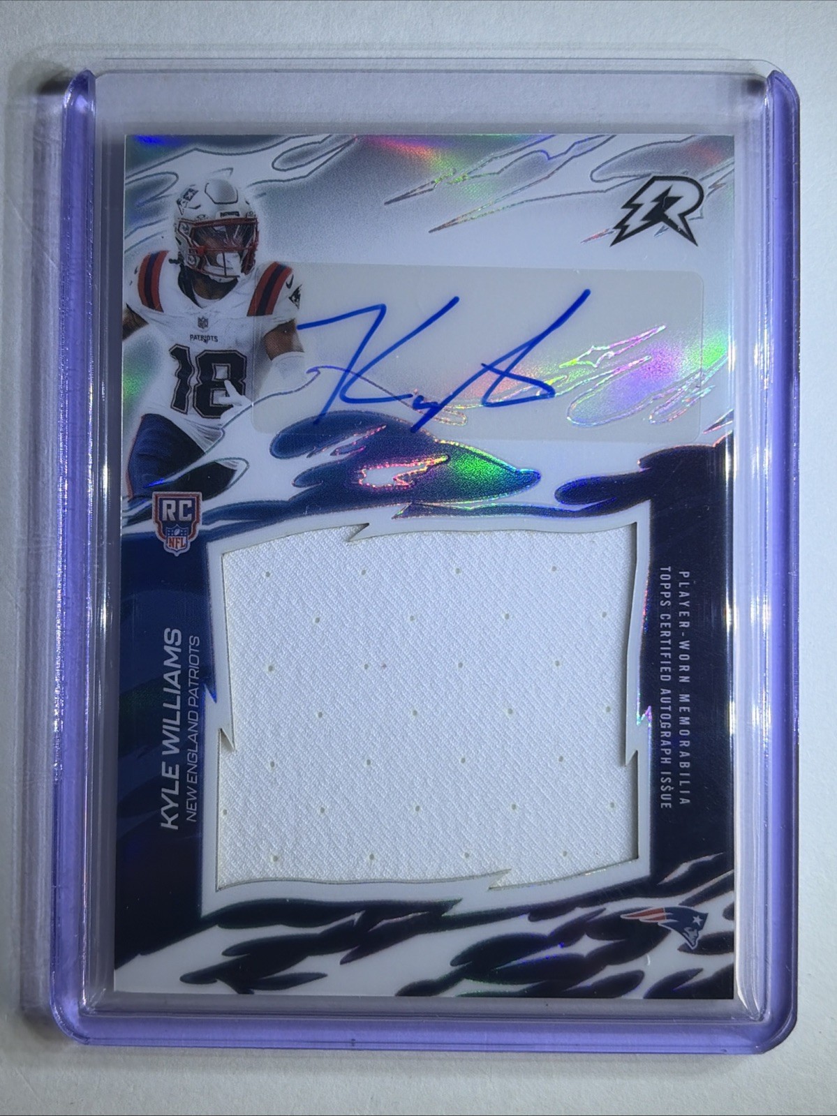 2025 Resurgence # RRS-KW Kyle Williams Rookie Relic Signatures  Auto Patriots Rc
