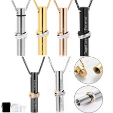 Urn Necklace for Ashes Memorial Cremation Jewelry for Ashes Cylinder Urn Locket