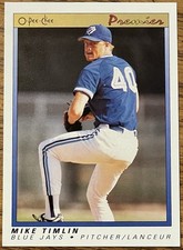 Mike Timlin 1991 O-Pee-Chee Premier Rookie Card #122 Blue Jays MLB RC Free Ship