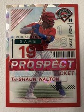 2024 Panini Prospect Edition Red Cracked Ice Prizm TayShaun Walton Phillies
