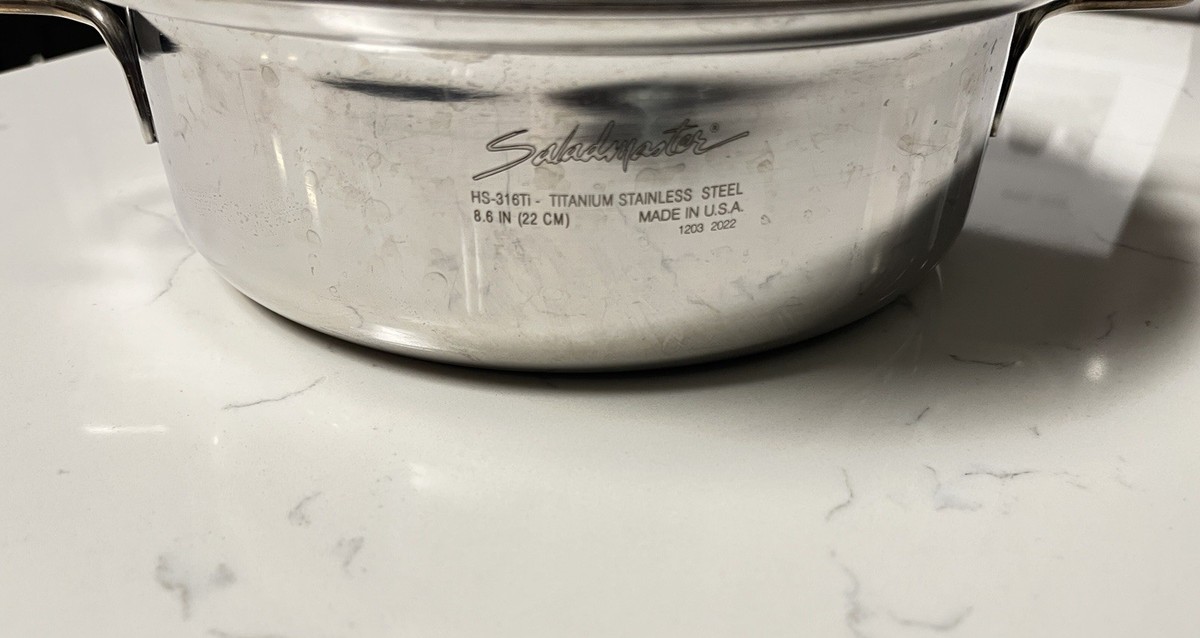 SALADMASTER HS-316Ti Titanium S/S 8.6” Handle Skillet Fry Pan w