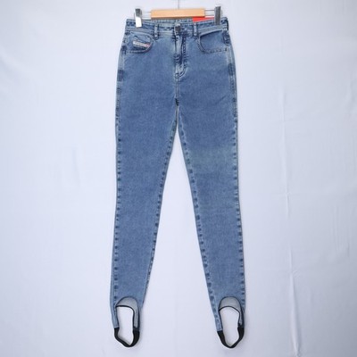Diesel Womens Jeans Slandy Super Skinny Stirrup Mid Rise Denim