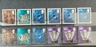 1990 &2003 GB Wales pictorial definitives mint SGW83 88 W98 103