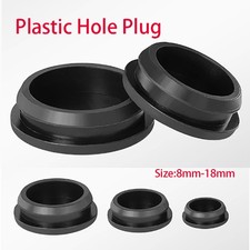8mm-18mm Round Plastic Black Blanking End Cap Caps Pipe Tube Inserts Plugs Bungs