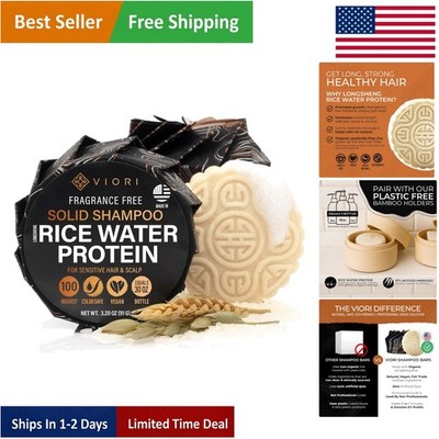 Unscented Native Essence Shampoo Bar with Rice Water - 3.2 oz of Pure Care