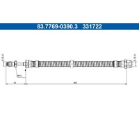 Bremsschlauch ATE 83.7769-0390.3 FüR Mercedes-Benz E