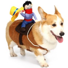 Cowboy Rider Dog Costume - Halloween Dog Costumes for Large Dogs, Dogs Clothe...