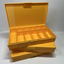 3 Fishing Utility/Bait Box w Vent Section 10.5x6.25x1.63  Tackle Box/Bag Inserts