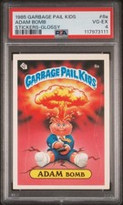 1985 Garbage Pail Kids Stickers #8a Adam Bomb Stickers-Glossy PSA 4