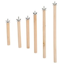 6 Pcs Wooden Parakeet Perch Stand Parrot Bird Cage Perches Claw Grinding Stick