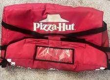 Vtg Large Pizza Hut Insulated Deliver Bag Rare, Gig-Used,”Comin’ In Hot” Version