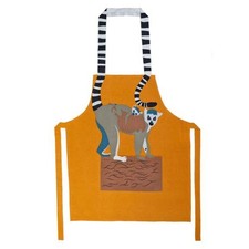 Apron, Cotton, Ring-tailed Lemur Design, One-size To Fit Adult
