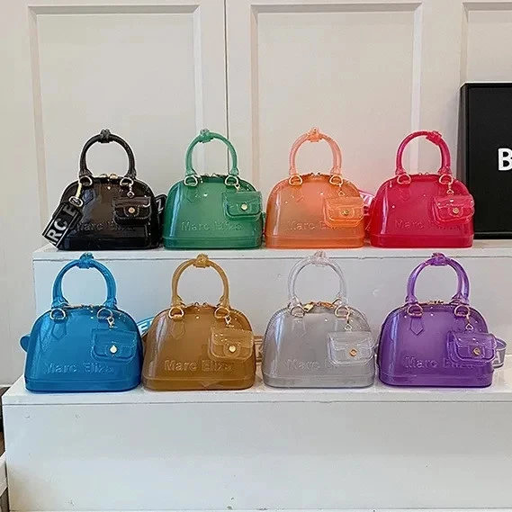 Bolso de gelatina de PVC rosa para mujer Foto 2 de 2