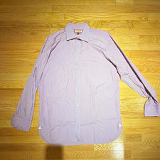 Thomas Pink Classic Fit Red/White Striped Dress Shirt 17 36.5 Collared