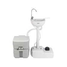 VINGLI Upgraded Portable Sink and Toilet Combo| Self-contained 5 Gal Hand Was...