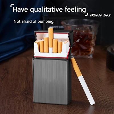 cigarette pocket case Cigarette Case for 100s King Size Metal Pocket Box Grey Silver Set 2 Pack