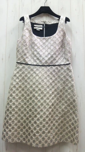 Abito corto senza maniche usato Guccito argentozzato metalliz He GGitter glitte ta