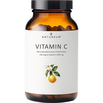 Naturkur  Vitamin C 1000 mg - 240 Kapseln im Apothekerglas - Vegan