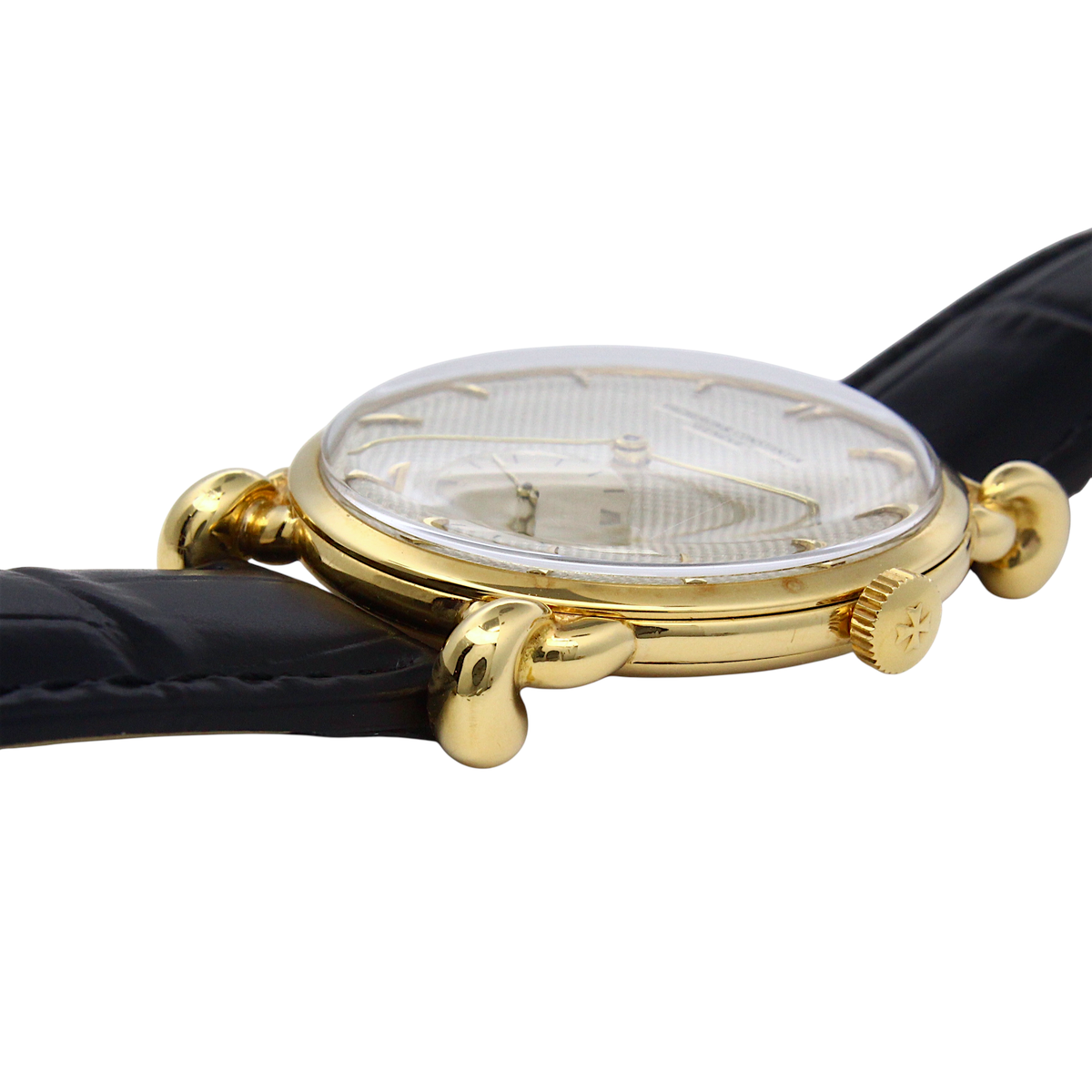 Vacheron Constantin Vintage 36mm 18K Gold Chain Link Lugs Silver