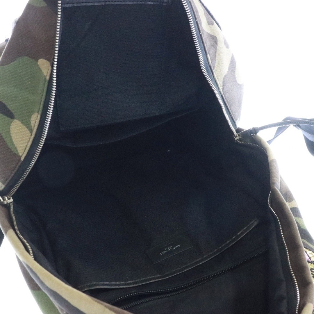 Zaino città SAINT LAURENT PARIS tela mimetica multi patch us