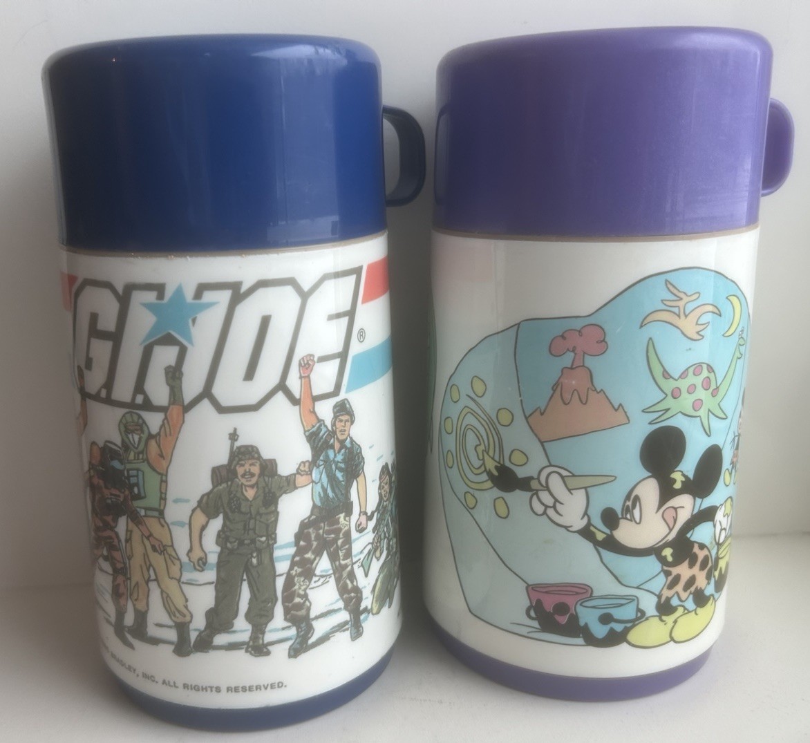 Cup Lot Aladdin 80s 90s Cartoon Disney Mickey Mouse Gi Joe Rare!