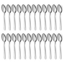 BEWOS 24 Pieces Teaspoons, 6.2 Inches Stainless Steel Teaspoons Silverware, S...