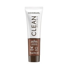 COVERGIRL Clean Invisible Foundation Makeup, Dewy Glowy Natural Finish, Builda