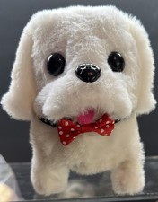 Vtg Walking Barking Plush Dog Battery Operated Animated Puppy Toy  Works Tested