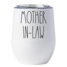 Funny Mother-in-law Tumbler 12oz Birthday Wine Glass Christmas Gift For Her