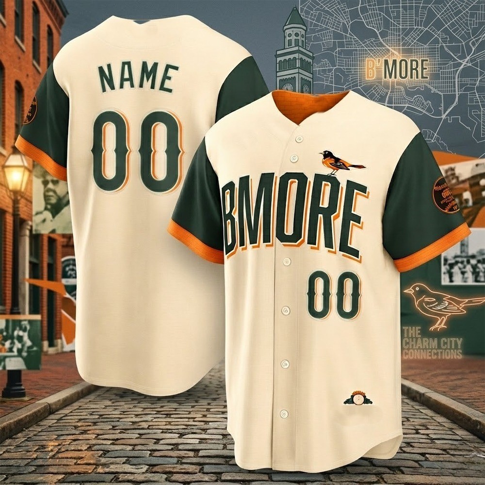 Custom Baltimore Orioles 2026 City Connect Stadium Jersey 3D AOP S