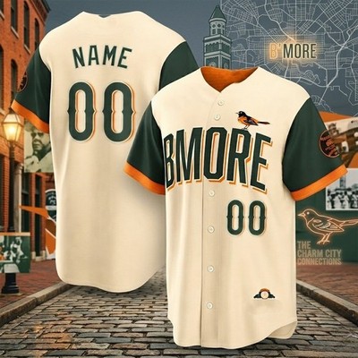 Custom Baltimore Orioles 2026 City Connect Stadium Jersey 3D AOP S