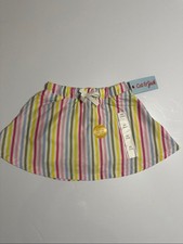 Cat  Jack Multicolor Striped Toddler Skirt - Pink, Yellow, Blue, Green