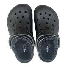 Crocs Unisex Adult Dual Comfort Baya Lined Fuzzy Plush Fleece Clog Slippers W6