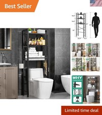 Over The Toilet Storage with X Shape Side Gua...