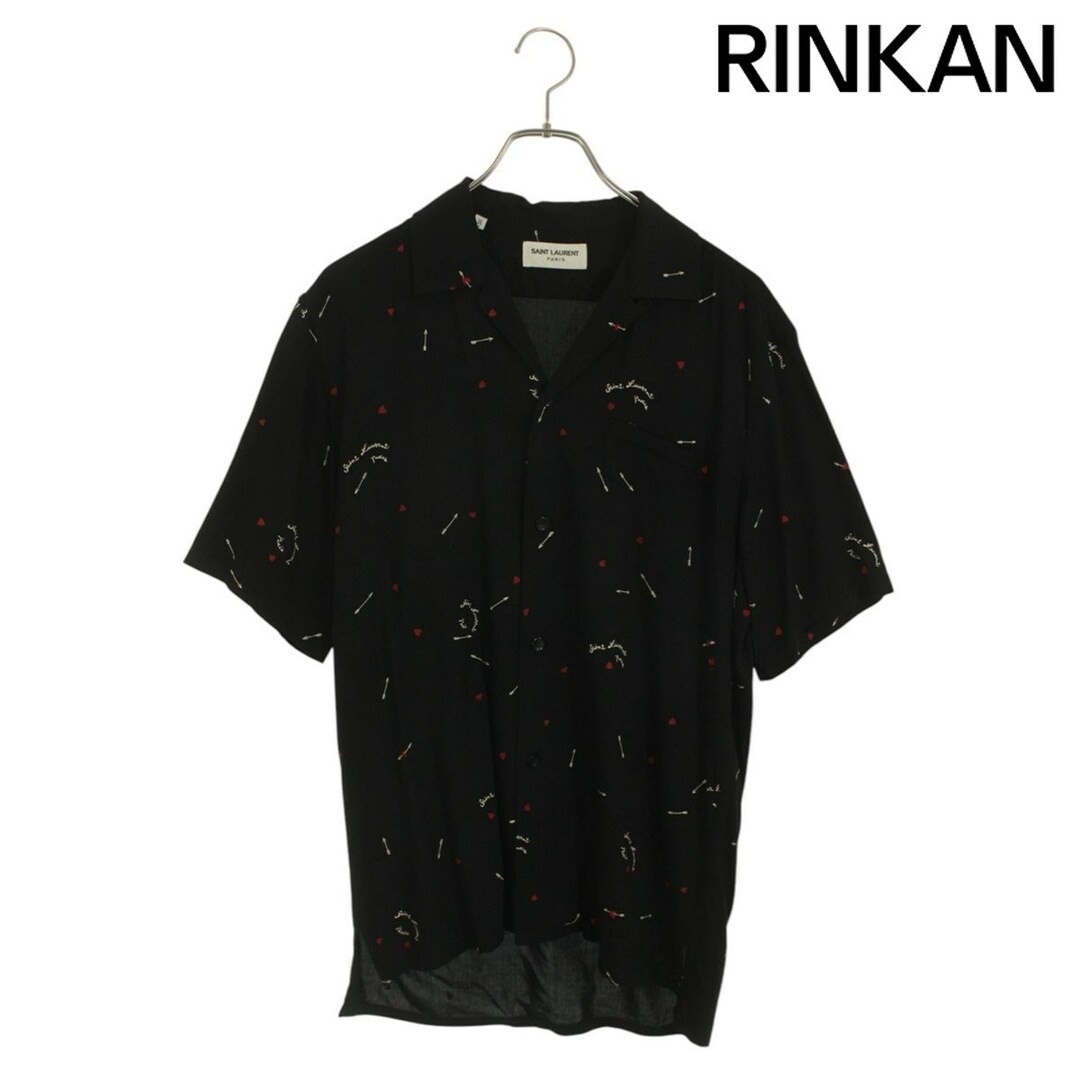 Saint Laurent Paris 21SS 531956 Y2d48 Camicia Manica Corta Stampa Cupido Uomo Usata