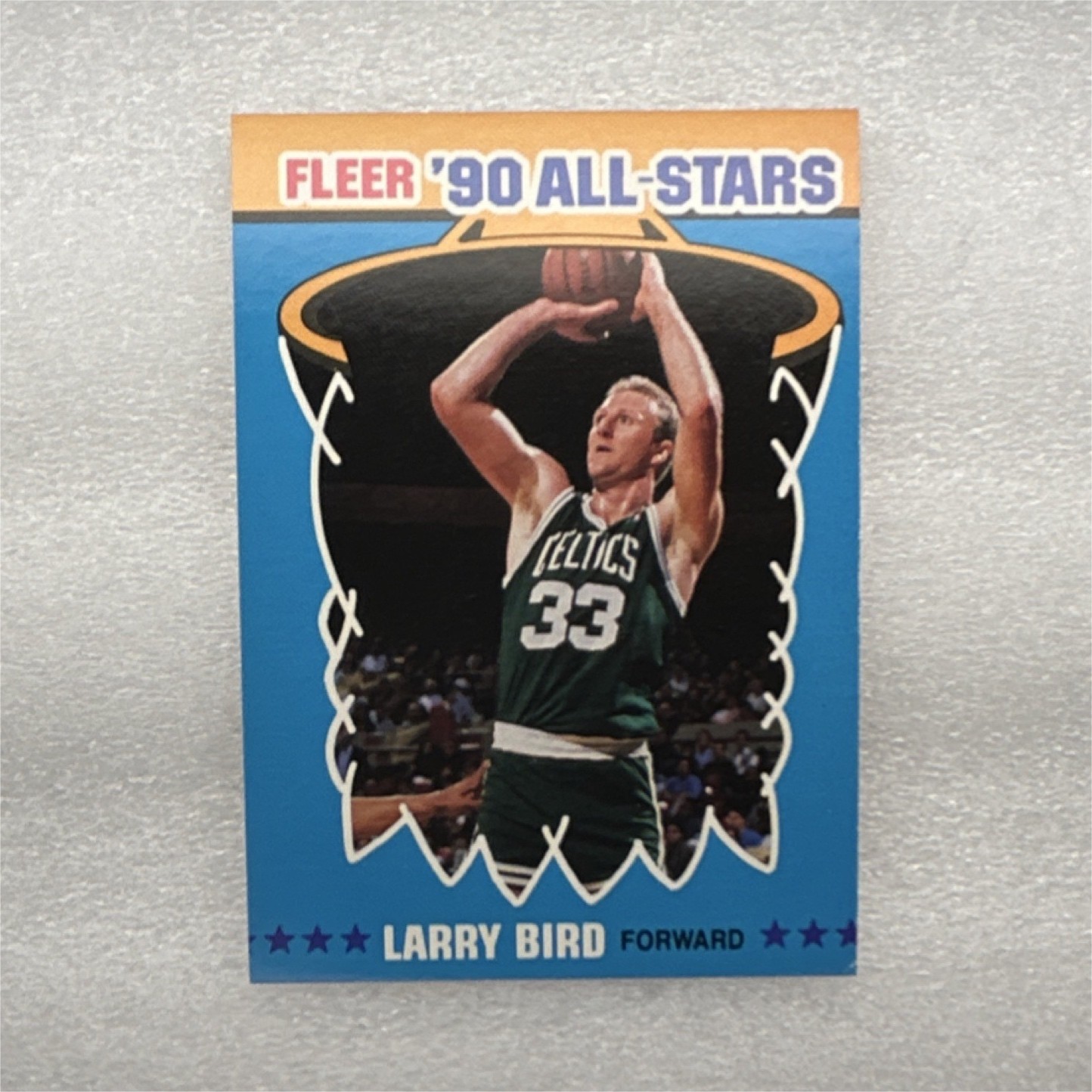 Fleer 1990-91 All-Stars Insert Larry Bird #2 Boston Celtics NBA Basketball Card