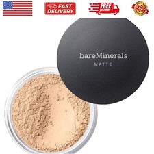 Matte Loose Powder Foundation SPF 15, Clean Mineral Powder Face Makeup, Sheer...