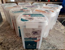 SPECIAL KITTY EMPTY CLEAR PLASTIC CONTAINERS ART CRAFT HOBBY STORAGE - LOT OF 10