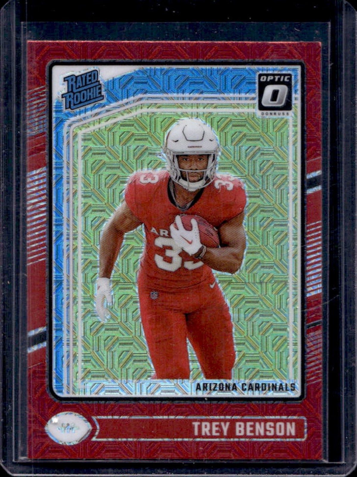 2024 Donruss Optic Trey Benson Red Mojo Rated Rookie #293 Cardinals