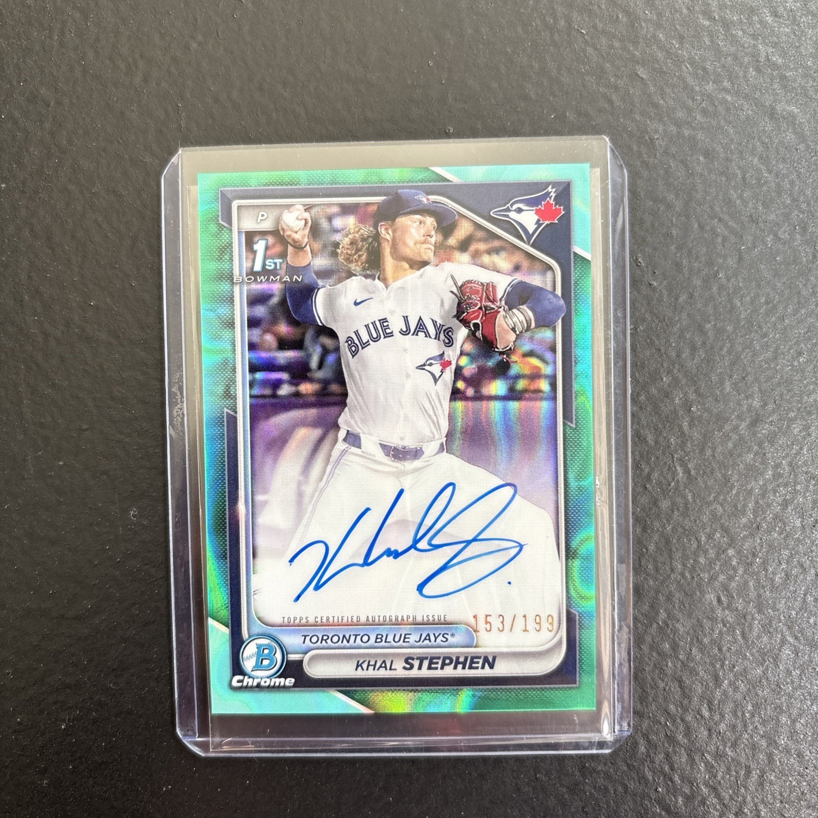 2024 Bowman Draft #CPA-KS Khal Stephen Chrome Prospect Auto Aqua Lava /199
