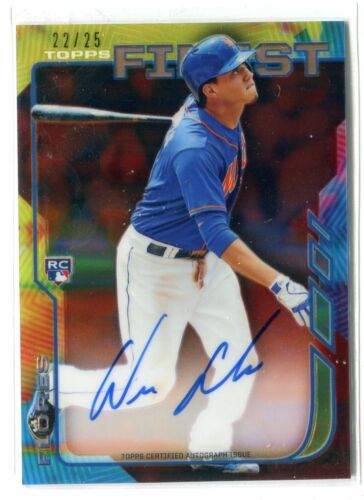 2014 Topps Finest Wilmer Flores RED REFRACTOR AUTO AUTOGRAPH RC /25 METS GIANTS - Picture 1 of 1