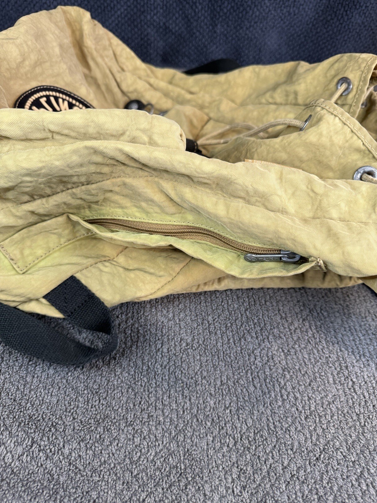 Vintage Kipling Beige drawstring backpack - image 11