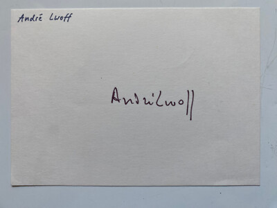 Andre Lwoff   ( 1902 - 1994  ) - Mikrobiologe  - original Autogramm