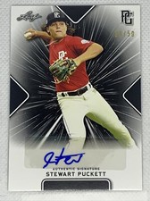 2021 LEAF PERFECT GAME STEWART PUCKETT BLACK PAPER AUTO # 29/50