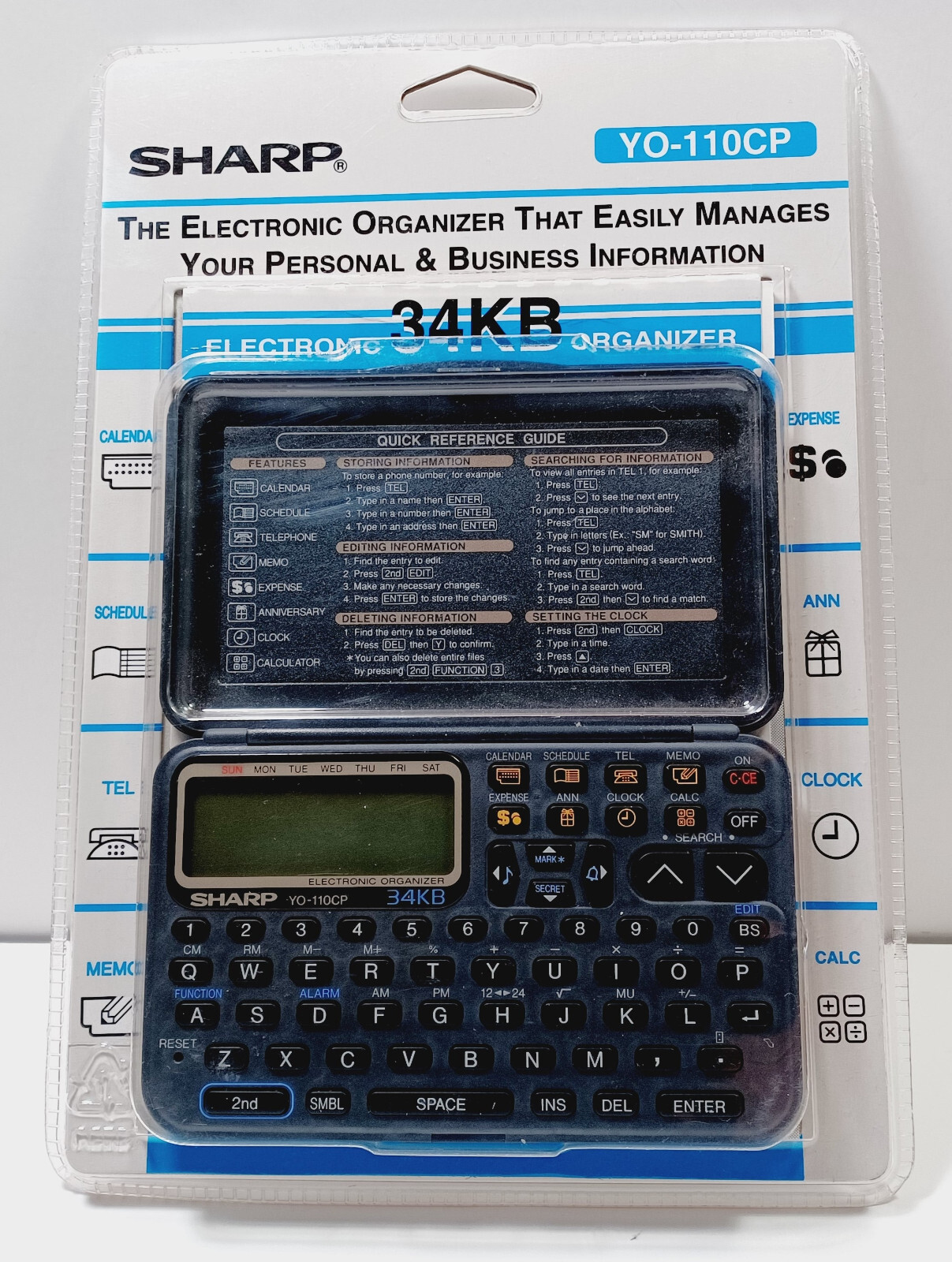 Vintage Sharp YO110CP Electronic Organizer 34KB New Sealed Unopened eBay