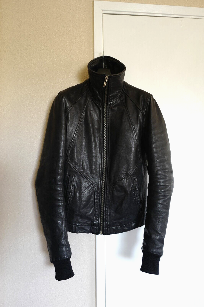 Rare Rick Owens FW09 Crust Oiled Calf High Neck Intarsia Rare Rick Owens FW09 Crust Oiled Calf High Neck Intarsia