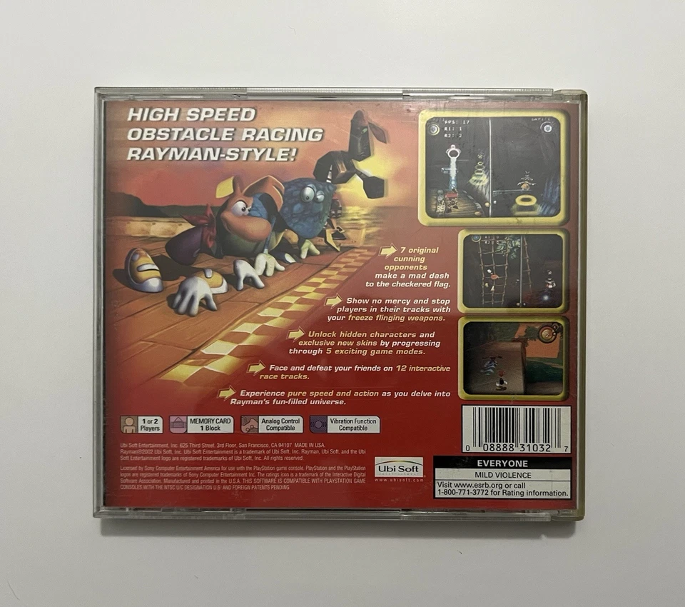 Rayman Rush - Sony Playstation 1 PS1 PSX - Complete CIB - Image 2 of 2